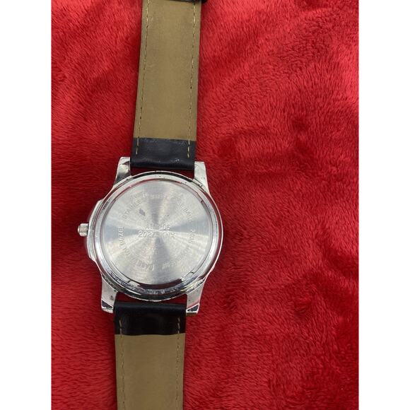KNX Men's Quartz Watch Stainless Steel Case Brown Leather For Parts Need Repairs - Picture 2 of 10
